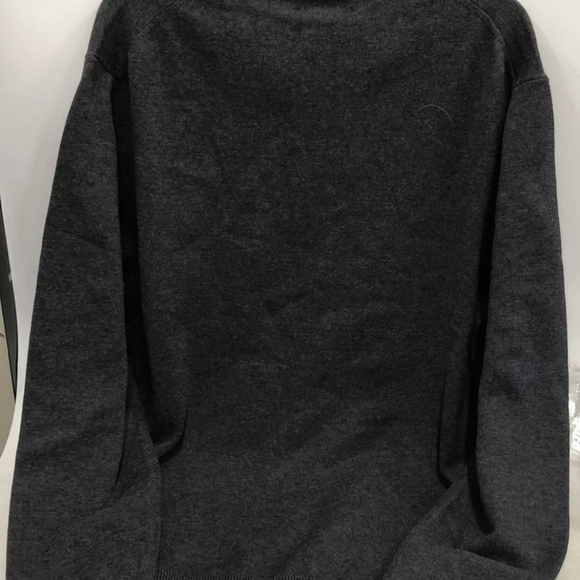 NWT Roundtree & Yorke Men's Dark Gray Quarter Zip Sweater Size L MSRP $59.50 - Picture 2 of 4